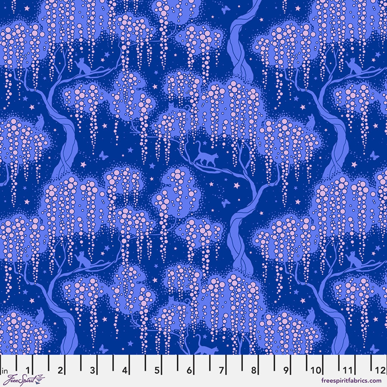 Patchwork Baumwolle - Stacy Peterson -  Belle Epoque - Enchanted Nights - Sapphire